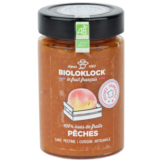 100% issus de fruit pêches bio - 1