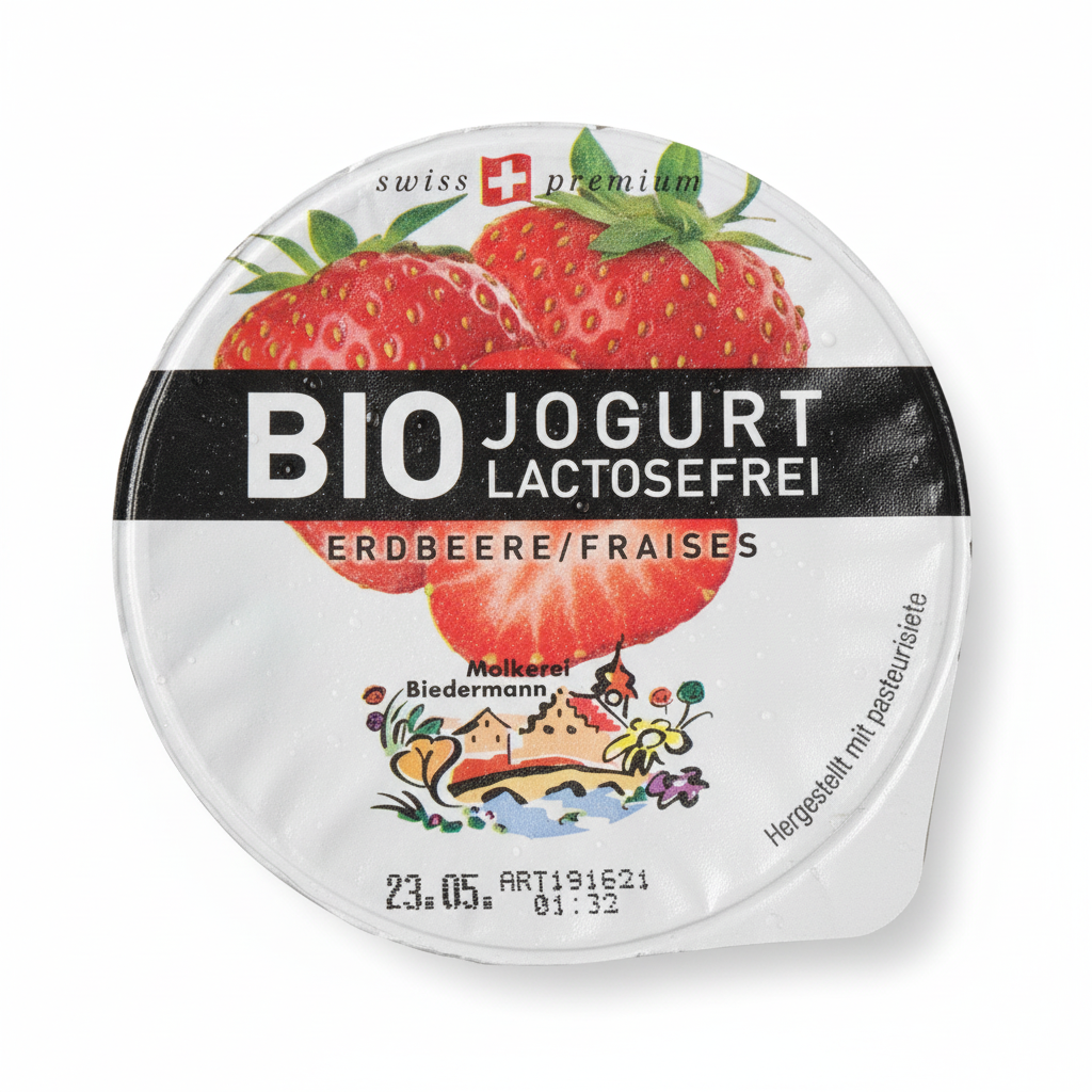 BIEDERMANN -- Yaourt fraise sans lactose
