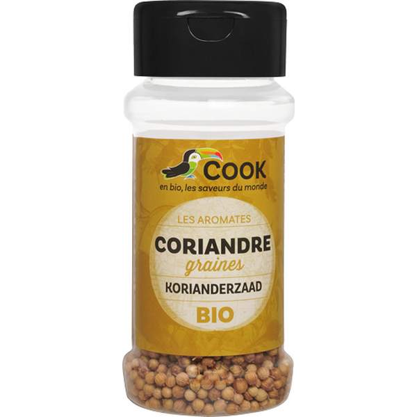 Cook épices -- DDM 28.09.2024 Graines de coriandre bio (origine France) - 30 g