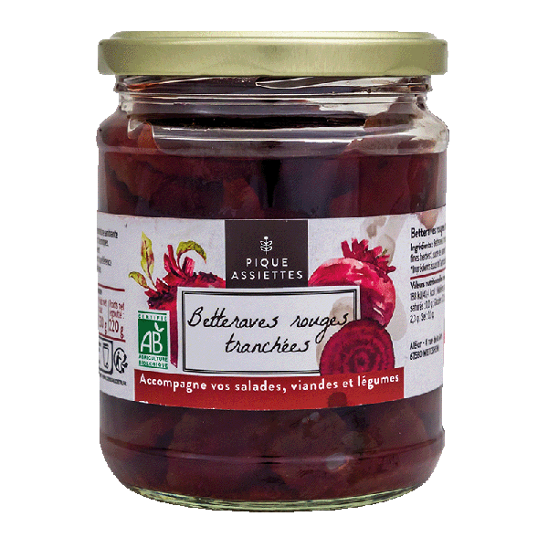 Pique Assiettes -- Betteraves rouges tranchées bio - 220 g